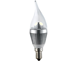 EcoVision LED žarulja gljiva, E14, 3W, 230lm, 2700K, topla bijela, dimabilna, srebrna